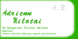 adrienn milotai business card